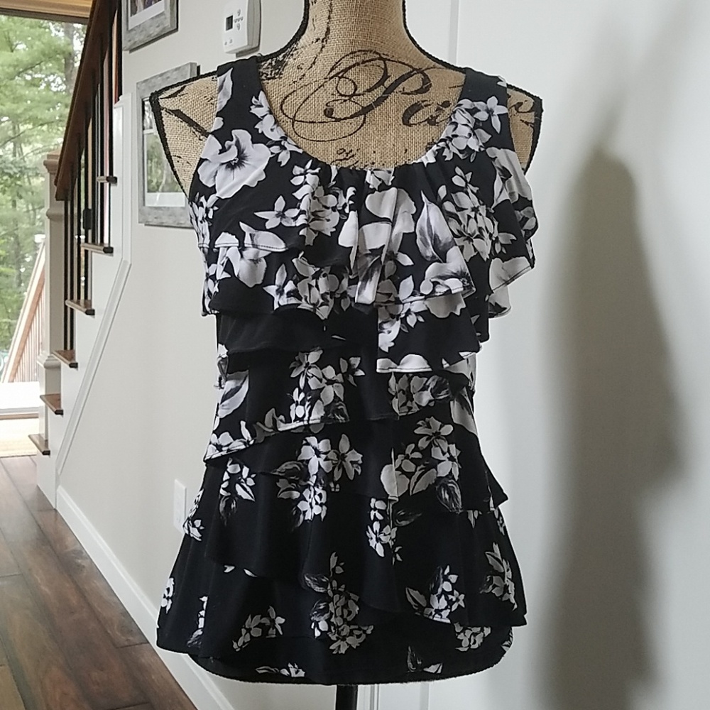 Ruffled Floral Top